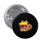 Pixel Groß-Mouthed Katzen-Knopf Button
