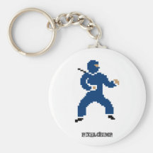 Pixel Ninja Blau Schlüsselbänder