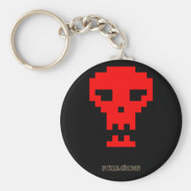 Pixel_Red_Skull Schlüsselanhänger