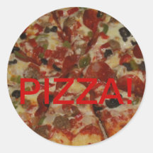 Pizza-Aufkleber… Yum