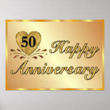 Plakat - 50. Jahrestag - Gold
