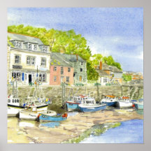 Plakat "der schlammigen Unterseiten-(Padstow)"