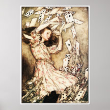 Plakat/Druck: Alice u. das Kartenspiel