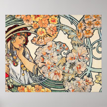 Plakat/Druck: Mucha - Sprache der Blumen II