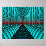 Plakat-Druck: Tunnel mit Stalagmites