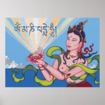 PLAKAT Göttin mit Beschwörungsformel - abfahrend v
