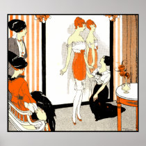 Plakat-Korsetts Les Corsets Le Furet Paris poster