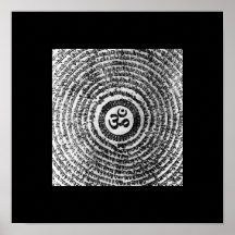 Plakat, OM Mani padme Summen, Indien, namaste