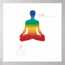 Plakat OMs Lotus Chakras