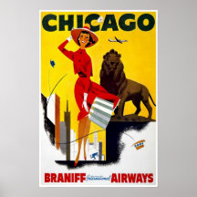 Plakat-Vintage Chicago-Anzeige