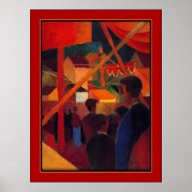 Plakat-Vintager Kunst-August Macke Seiltänzer poster