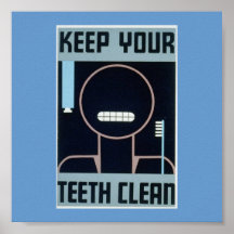 Plakat-WPA-Behalten Sie Ihre Zähne sauber