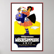 Plakate Vintages "Allgemeine Waschesammlung" 1917 poster