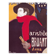 Plakatwerbung Aristide Bruant Postkarten
