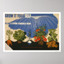 Planen Sie einen Bauernhof-Garten WPA 1941 Plakatdrucke