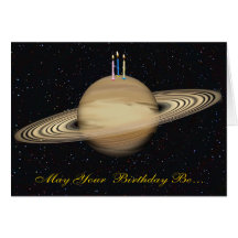 Planeten-Saturn-Geburtstags-Karte