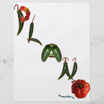 Plano-Chili-Paprikaschoten Flyer Druck