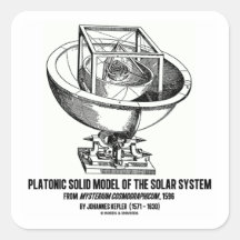 Platonisches Modell des Sonnensystems Mysterium Ke Sticker