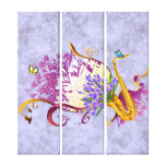 Platte der Fantasie-Saxophon-Musik-3 Galerie Faltleinwand