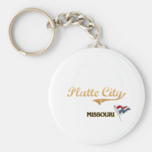 Platte-Stadt-Missouri-Stadt-Klassiker Schlüsselanhänger