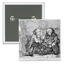 Plaudern, Illustration Anstecknadel