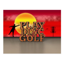 Play Disc Golf Postcard