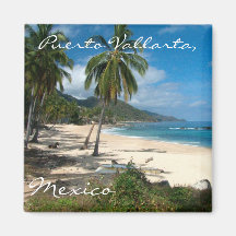 Playa Los Caballos Blau Kühlschrankmagnet