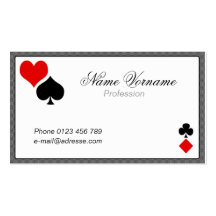 playing cards visitenkartenvorlage