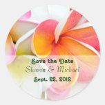 Plumeria Flowers Wedding Stickers