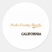 Poche Landkreis-Strand-Kalifornien-Klassiker Sticker