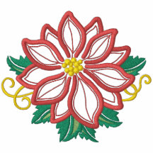 Poinsettia-Eleganz Besticktes Polo Hemd