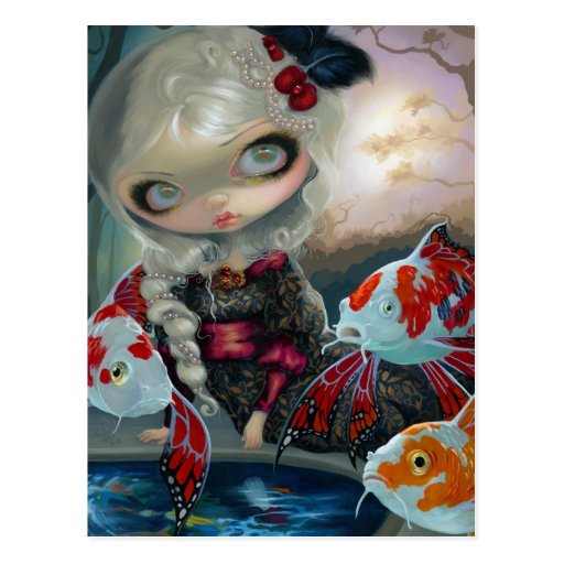 "Poissons Volants: Postkarte Le Bassin des Carpes"