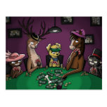 Poker, der Tiere spielt Postkarte