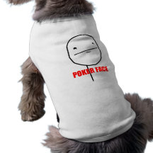 Poker-Gesicht - Haustier-Kleidung Hund T-shirt