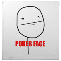 Poker-Gesicht - Set von 4 Servietten