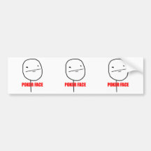 Poker-Gesicht - Stoßaufkleber Autosticker