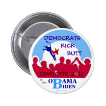 Politischer Stift Demokraten Charlotte OBAMA/BIDEN Buttons