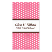 Polka-Punktmuster-Visitenkarte des Chic rosa