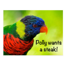 Polly will ein Steak! Postkarten