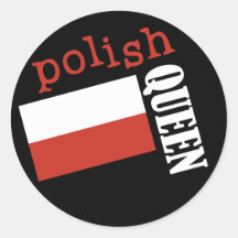 Polnische Königin Runde Aufkleber
