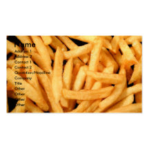 Pommes-Frites Visitenkartenvorlage