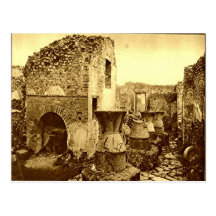 Pompeji, Bäckerei mit Öfen Postkarte
