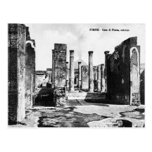 Pompeji, Landhaus und Vesuv Postkarte