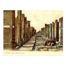 Pompeji, Straße mit Sprungbrett Postkarte