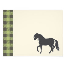 Pony-Silhouette-Geburtstags-Party Einladung