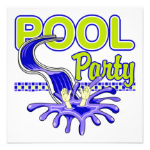 Pool-Party Einladung