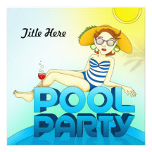 Pool-Party Einladung