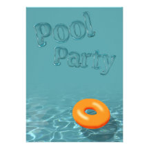 Pool-Party Einladung