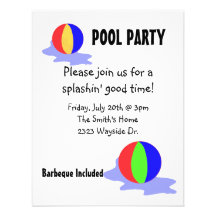 Pool-Party Einladung