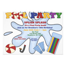 Pool-Party Einladung